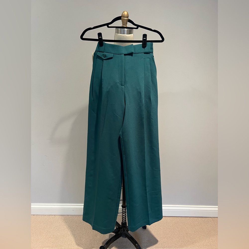 Shona Joy High-Waisted “Irena” Tailored Pants in Rosemary, 4 NWT